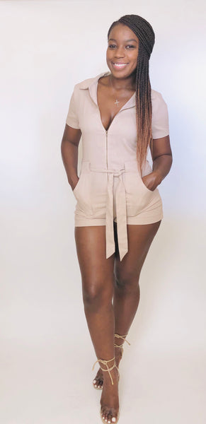 Cute and Simple Linen Romper