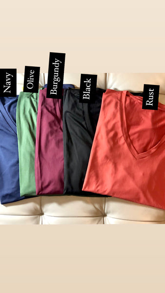Just Chill 2 V-neck t-shirt Leggings Set (5 Colors)