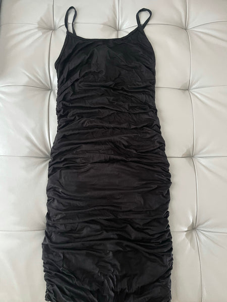 Ruched Maxi Dress (Black)